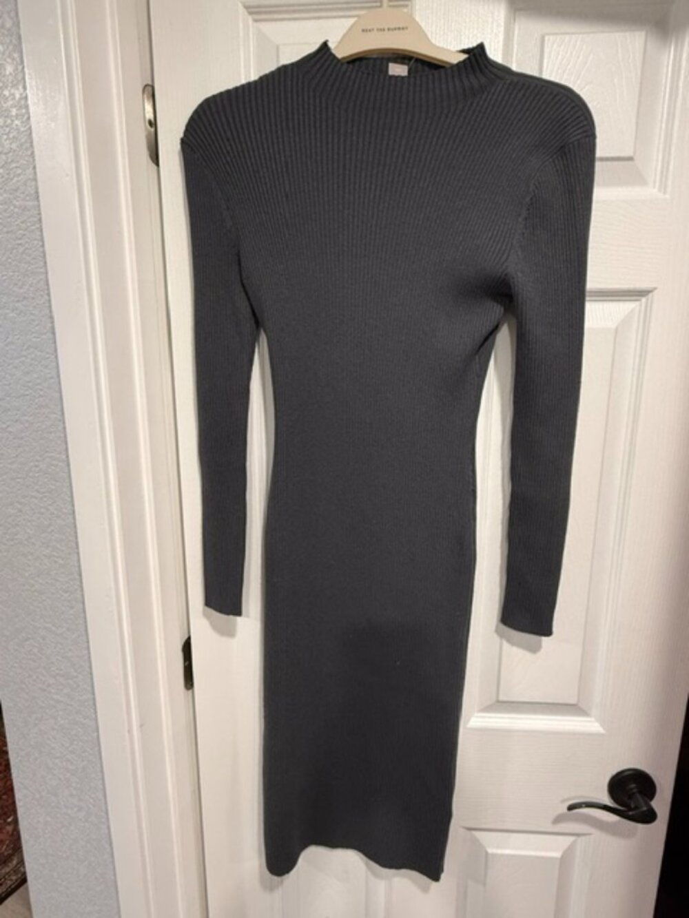 H&M Grey Ribbed  Sweater Dress - NWT - Size Small